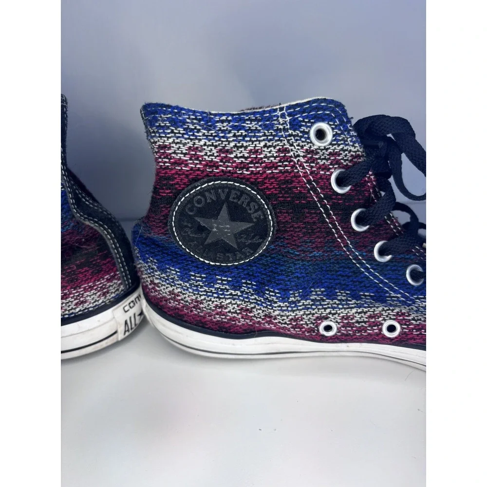 Converse Native Blanket Weave Fabric Dk Multi-Color‎ HI-TOP Shoes Size 11